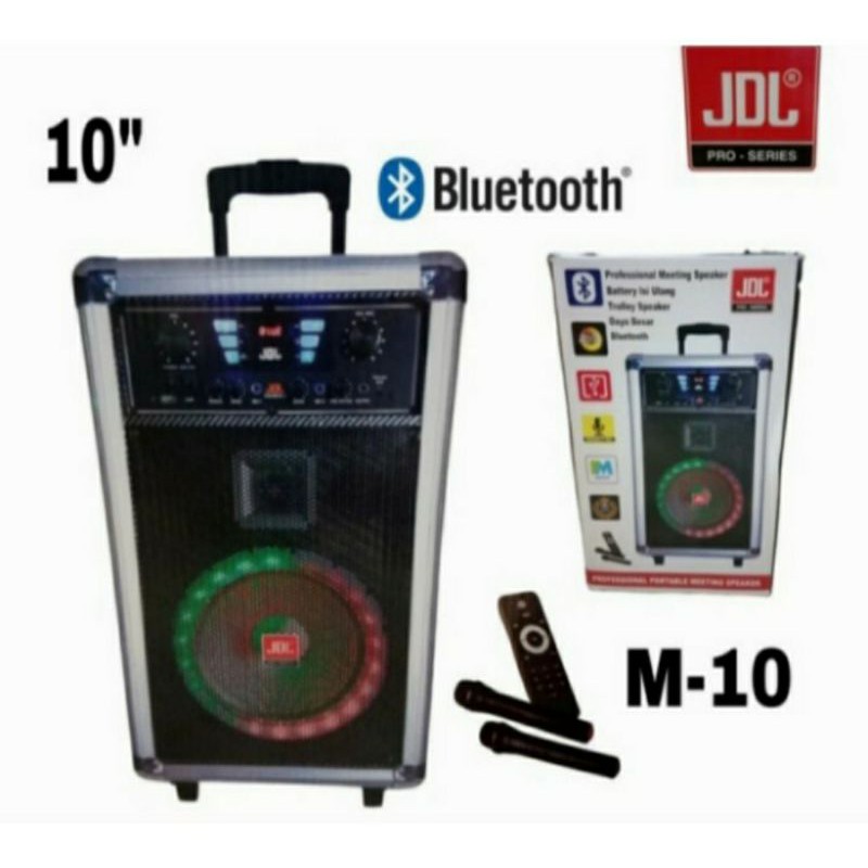 Speaker Portable Wireless JDL M 10 Speaker Meeting 10 Inch 2 Mic