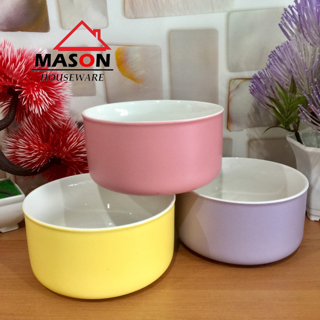  Mangkok  Mangkuk Keramik  Warna Pastel 5 Shopee Indonesia