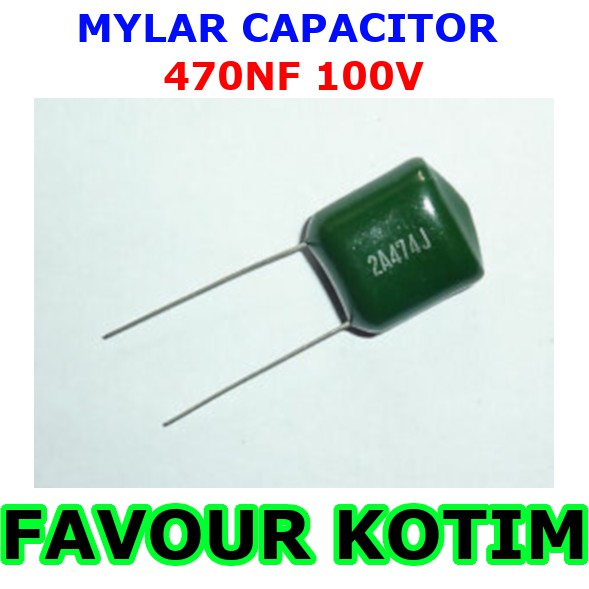 MYLAR CAPACITOR 474 470KP 470NF 100V KAPASITOR MILAR FVKOTIM