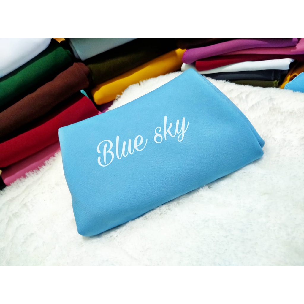 khimar instan mawar 2 layer free cadar 2 layer tali kerudung segi empat instans.hijab instan-BLUE SKY