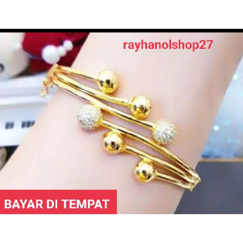 Perhiasan wanita xuping Gelang tangan motif tangkai permata