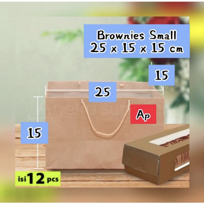 

PaperBag cocok untuk KotakKueBento, TempatKado, Uk 25x15x15cm [150gsm]