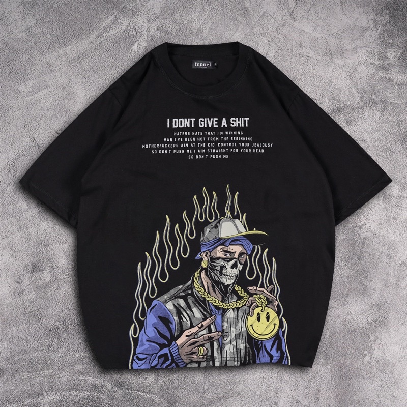 [N00992] T-shirt Oversized Distro Motif I DON'T GIVE A SH*T