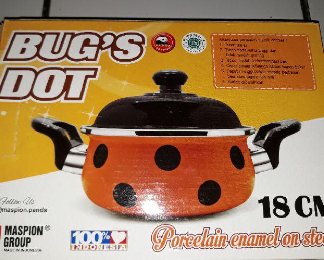Tokoperabotan Panci Enamel Polkadot Maspion 20cm - Panci Maspion Bugs Dot