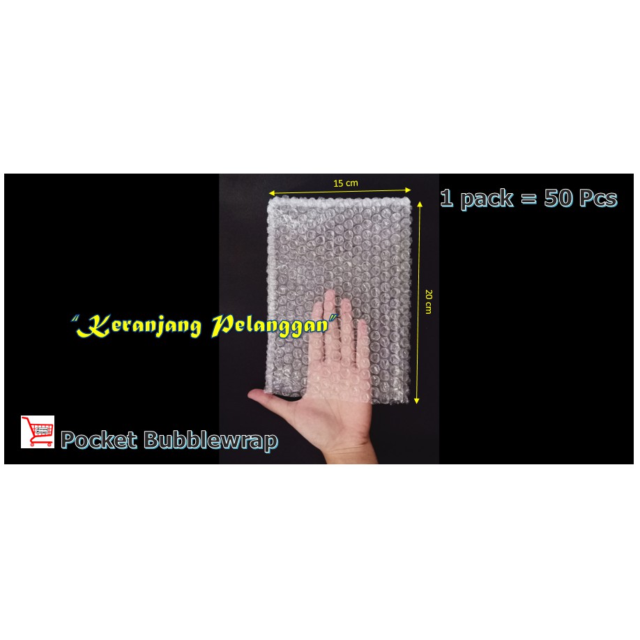

Bubble Wrap kantong ukuran 20cm x 15cm (pxl) isi 50 pcs Bubblewrap bag