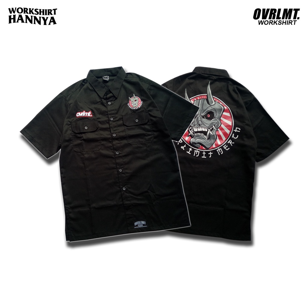 WORKSHIRT OVERLIMIT HANNYA WORK SHIRT KEMEJA BAJU KERJA DISTRO