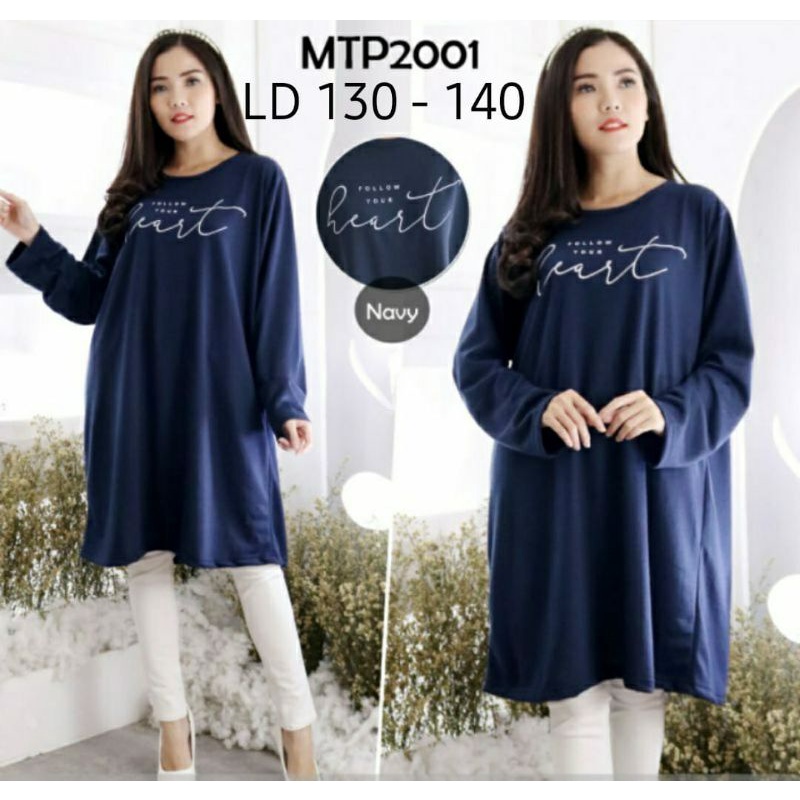 TUNIK JUMBO WANITA BIGSIZE PLUS SIZE LD 130 - 140