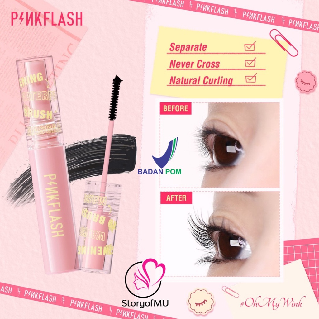 Jual PINKFLASH PFE10 Lengthening Waterproof Micro Brush Mascara