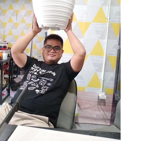 Ori Pot Super Tawon 40 Cm Putih Pot Plastik Bunga Tanaman Pot Tawon Jumbo Besar Putih Tebal Murah Gr