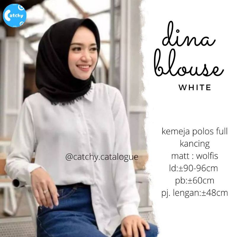 DINA BLOUSE BY CATCHY (BLOUSE MUSLIMAH) Blouse wanita rekomended