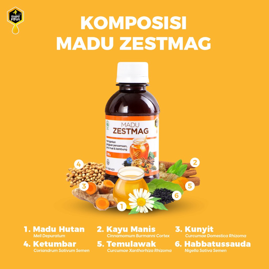 Madu Zestmag Original - Mengatasi Maag Ringan Sedang Kronis