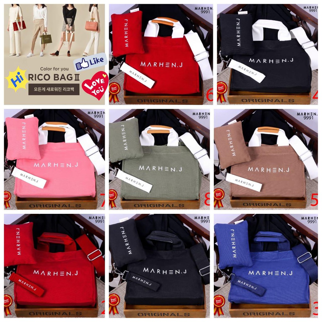 TAS WANITA-TAS IMPORT-New Arrival Korea Design MARHEN.J Rico Tote Bag 2in1 9991