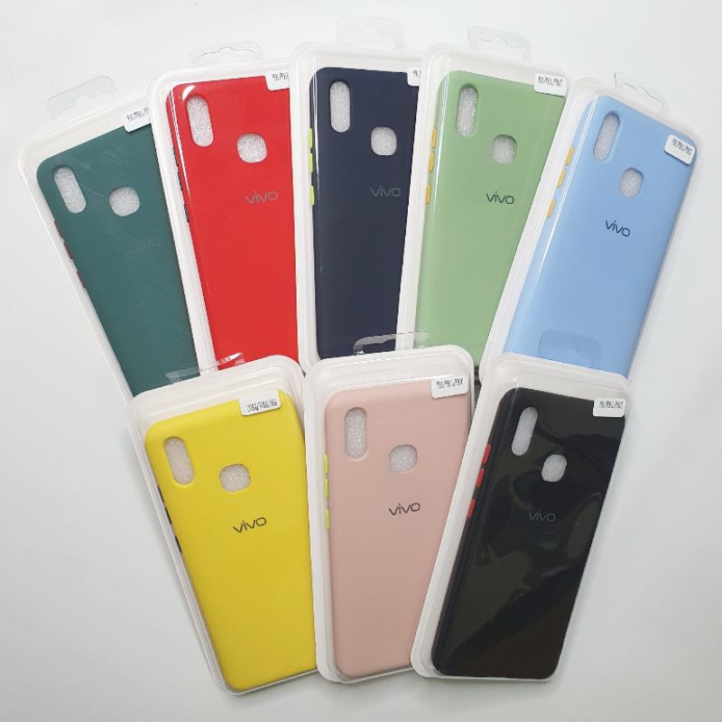 Vivo Y91 / Y91S / Y95 / Y93 / Y91L Macaron Tone Case / Silicone Macaron Colour Side button