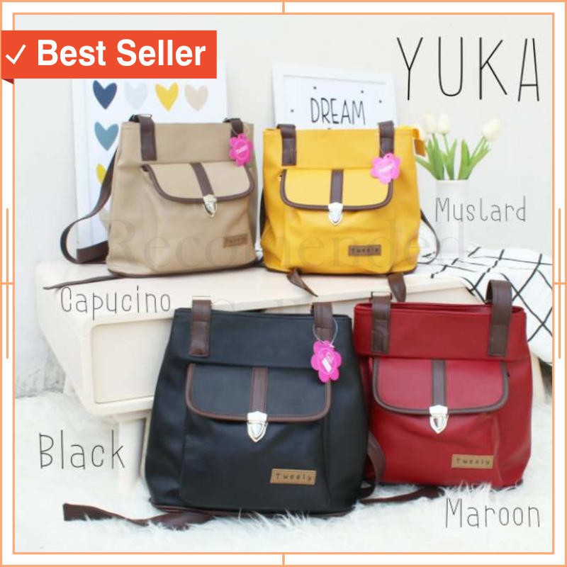 TAS WANITA KEREN KEKINIAN STYLE MODERN BAGUS / Yuka Ransel Multifungsi