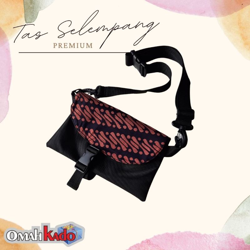 TAS SELEMPANG PRIA TAS DISTRO WAISTBAG MURAH TAS WATERPROOF KEKINIAN BATIK LURIK