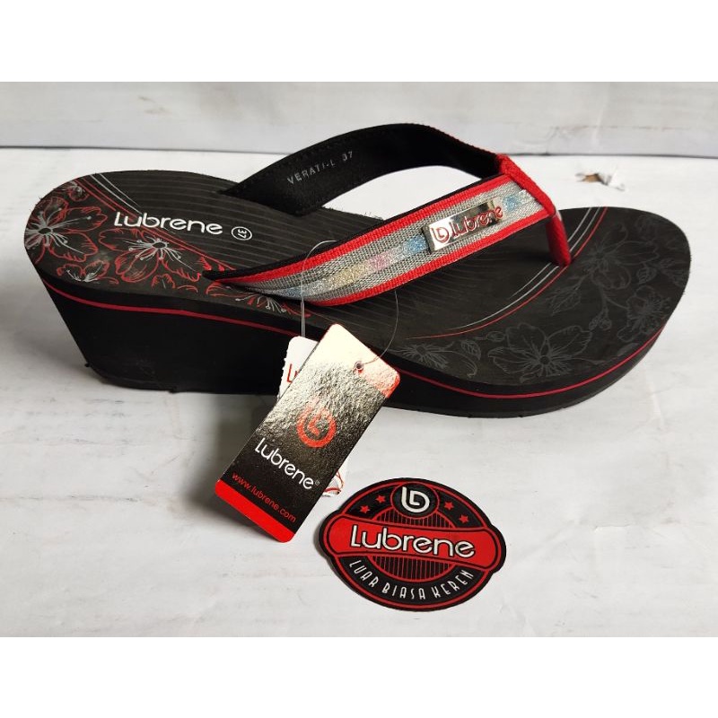 Sandal jepit wedges  lubrene wanita tinggi 5 cm ukuran  36-40