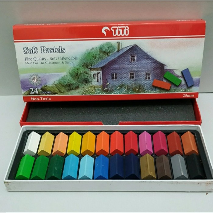 

PASTEL-DRY-OIL- SOFT PASTELS 24WARNA TITI. -OIL-DRY-PASTEL.