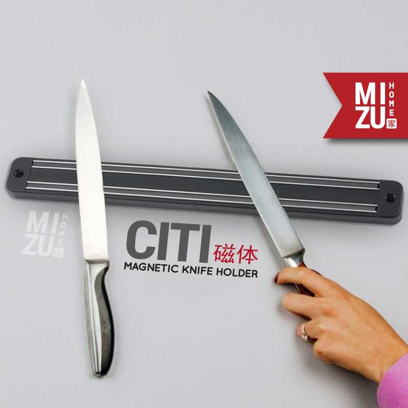 MIZU CITI Magnetic Knife Holder Organizer Gantungan Pemegang Tempat Pisau Magnet Dinding Dapur-4