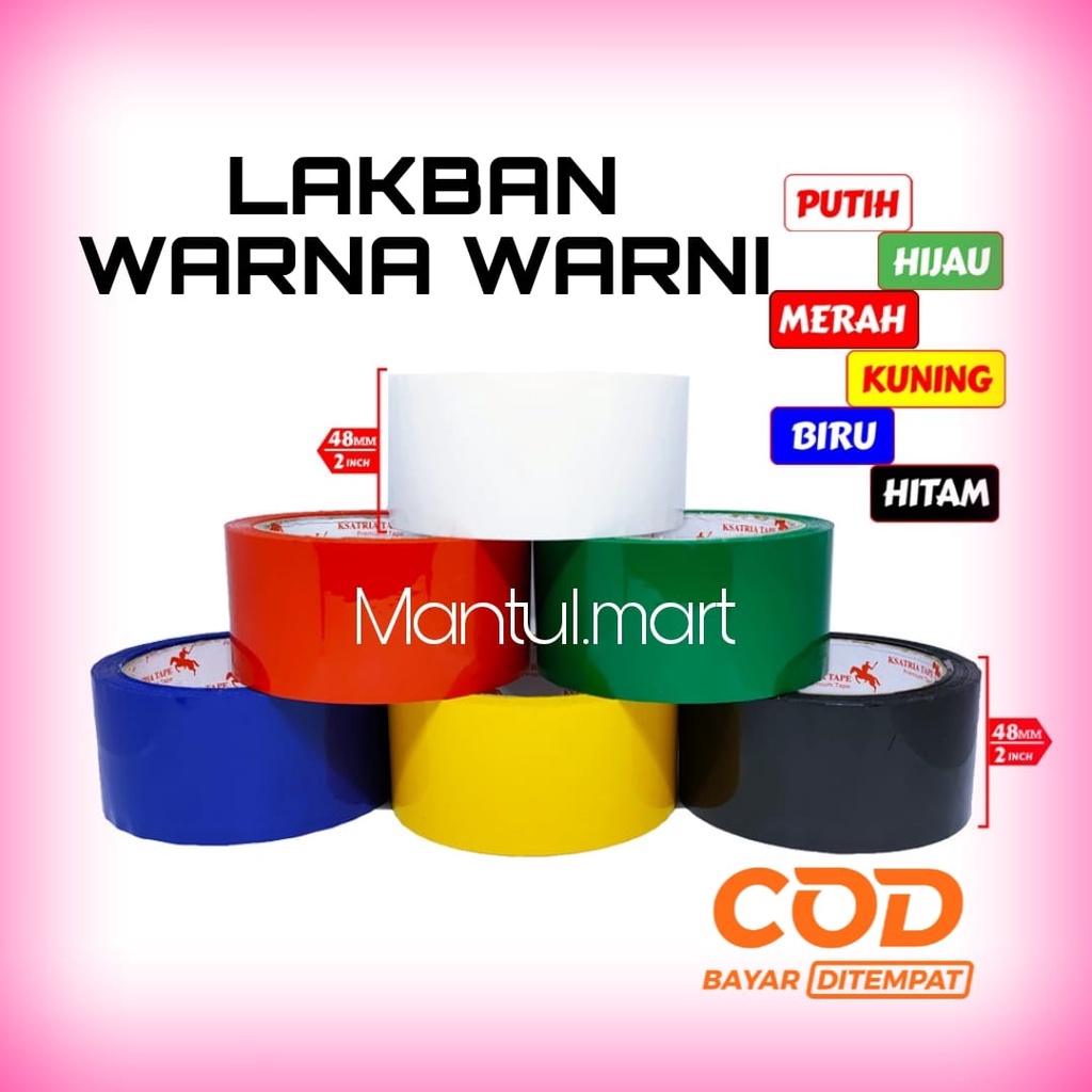 

LAKBAN WARNA WARNI/ISOLASI WARNA WARNI