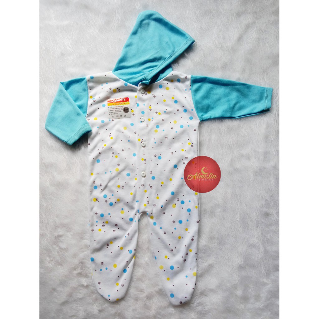 Jumper Panjang Tutup Kaki Bertopi Dapat 3 stel / Jumper Panjang Sleepsuit Jumper Bayi Harga 3 STEL