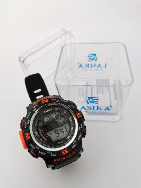 Jam tangan digital Pria Sporty water Resist Lasika 616