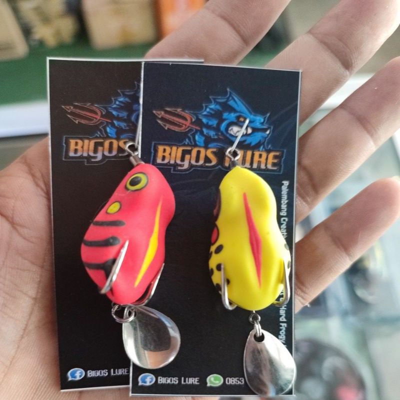 SOFT FROG MINI 3 CM BIGOS LURE HOOK VMC I UMPAN CASTING IKAN GABUS