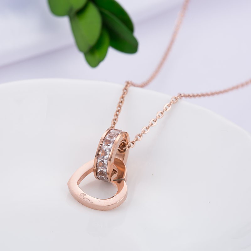 Kalung fashion aksesoris titanium mini korea hadiah wanita cewek 316L anti karat KK031 cocok hadiah