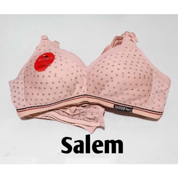 Bra Bh Remaja Wanita Print Polkadot Tanpa Kawat