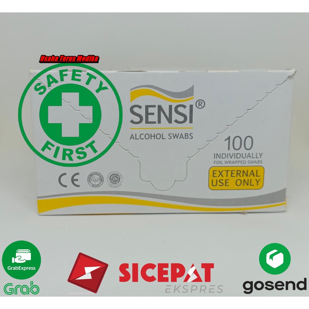 Alcohol Swabs Sensi Isi 100 Pcs / Tisu Alkohol