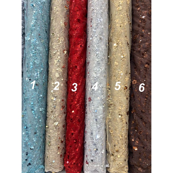 Kain Tille Siquence/ Seribu Payet/ Kain Payet mewah