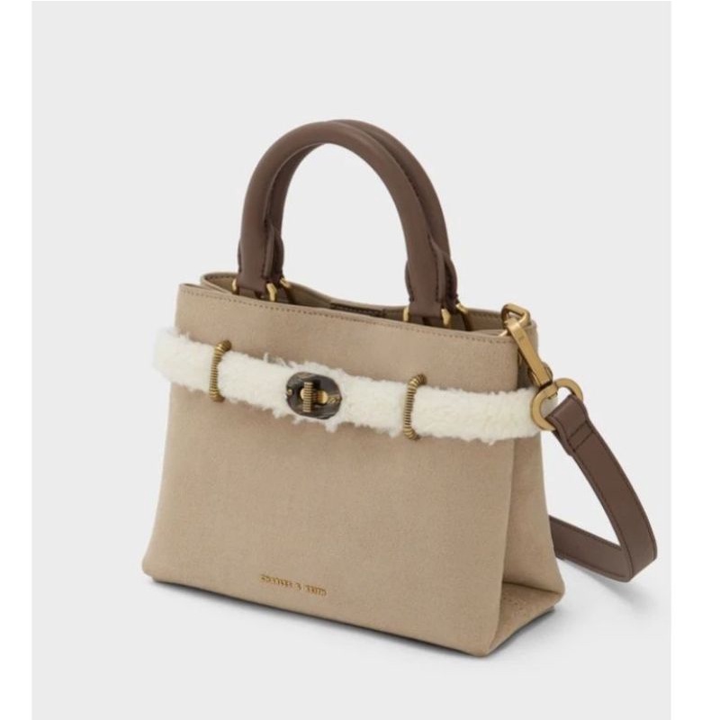 8.8 SALE | CK Double Handle Turn-Lock Structured Bag