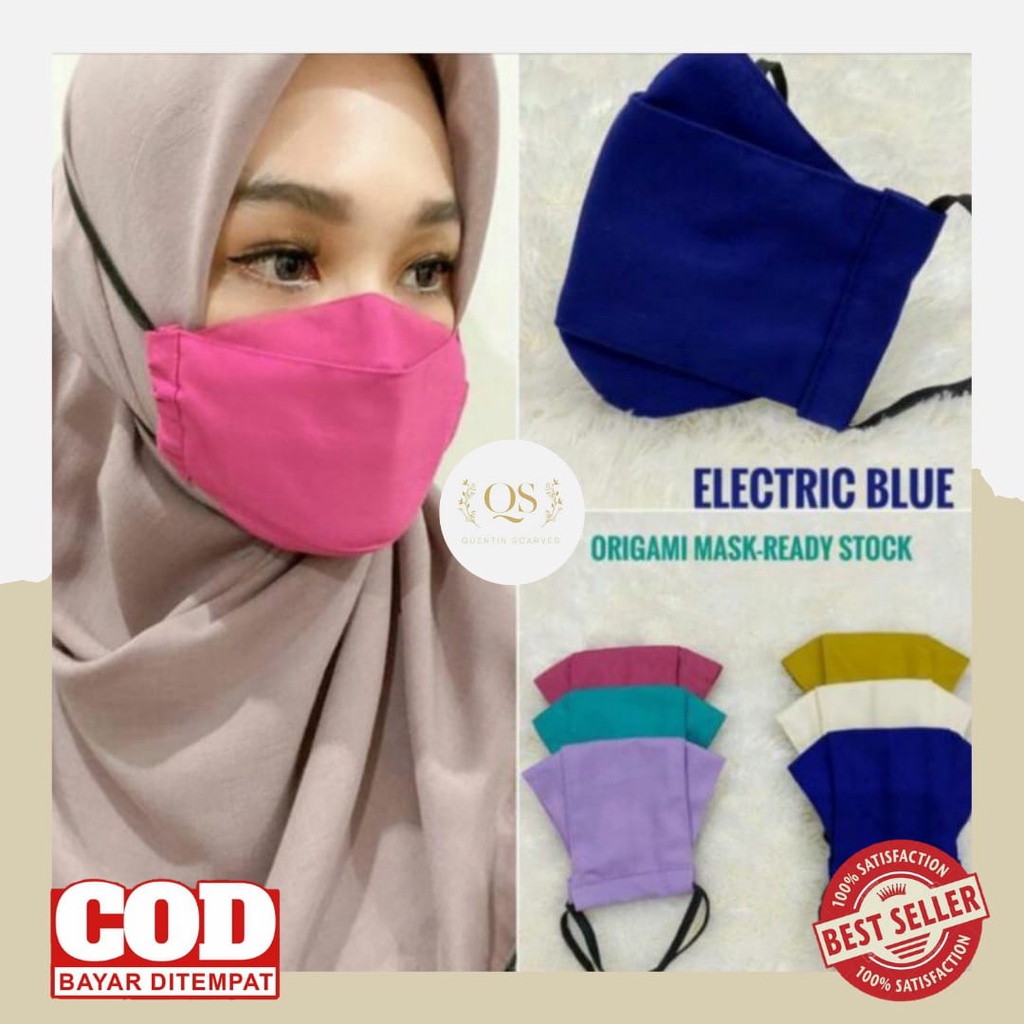 Best Seller - Masker Evo Origami 3 Lapis Bahan Tebal Tidak Sesak -Bisa COD