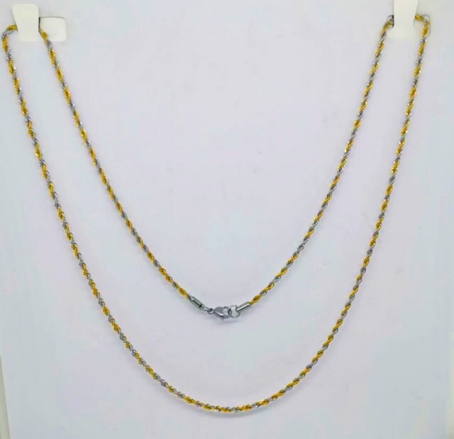 Kalung titanium //kalung tambang 75 cm//kalung tambang//perhiasan titanium