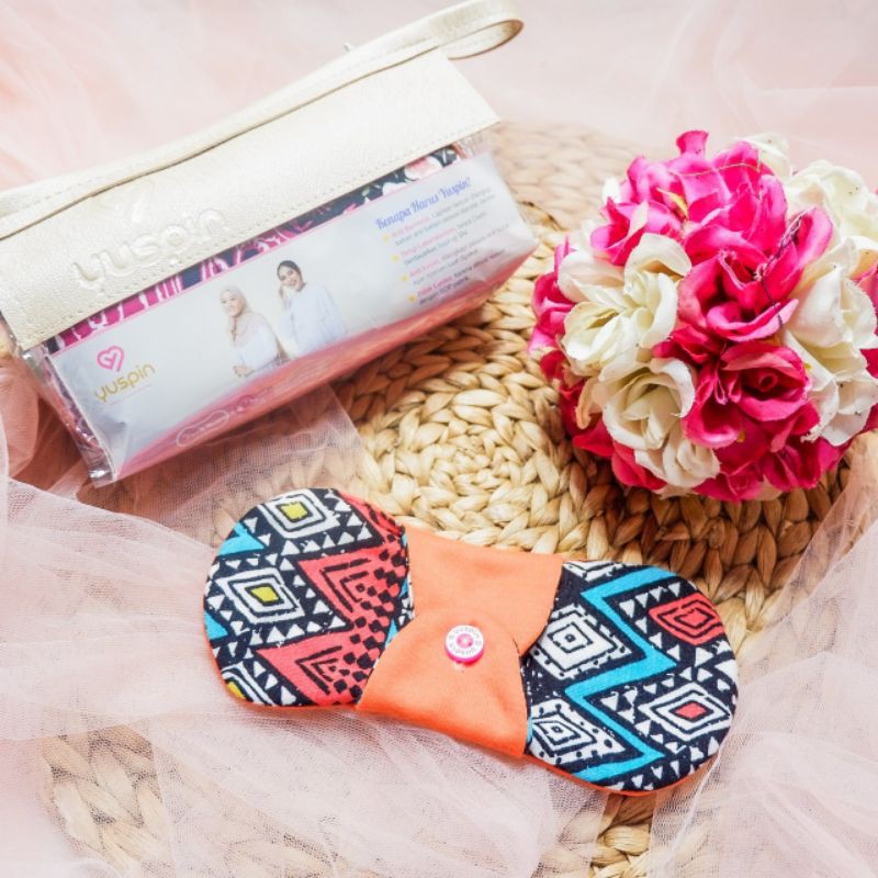 Yuspin Pantyliner /Pembalut Kain Yuspin Antibakterial Silver + /Pantyliner Yuspin