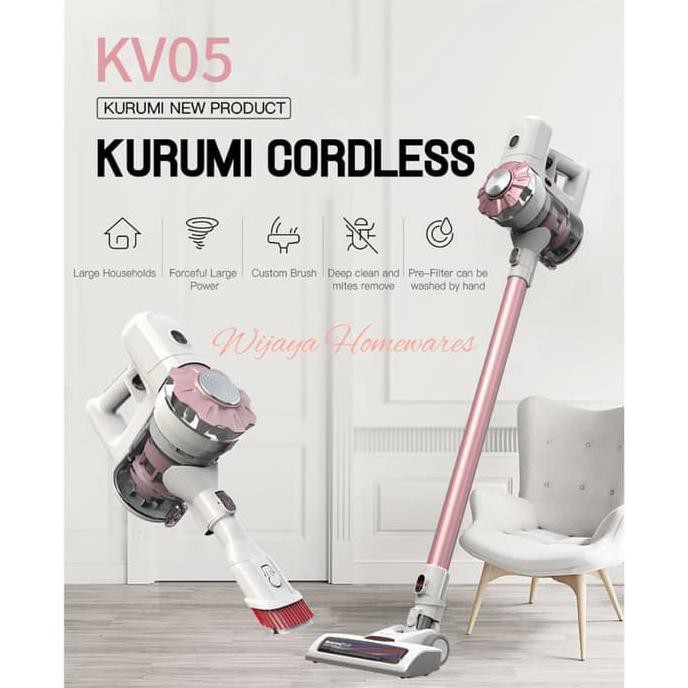 Kurumi Kv-05 Cordless Stick Vacuum Cleaner - Rose Gold Terlaris
