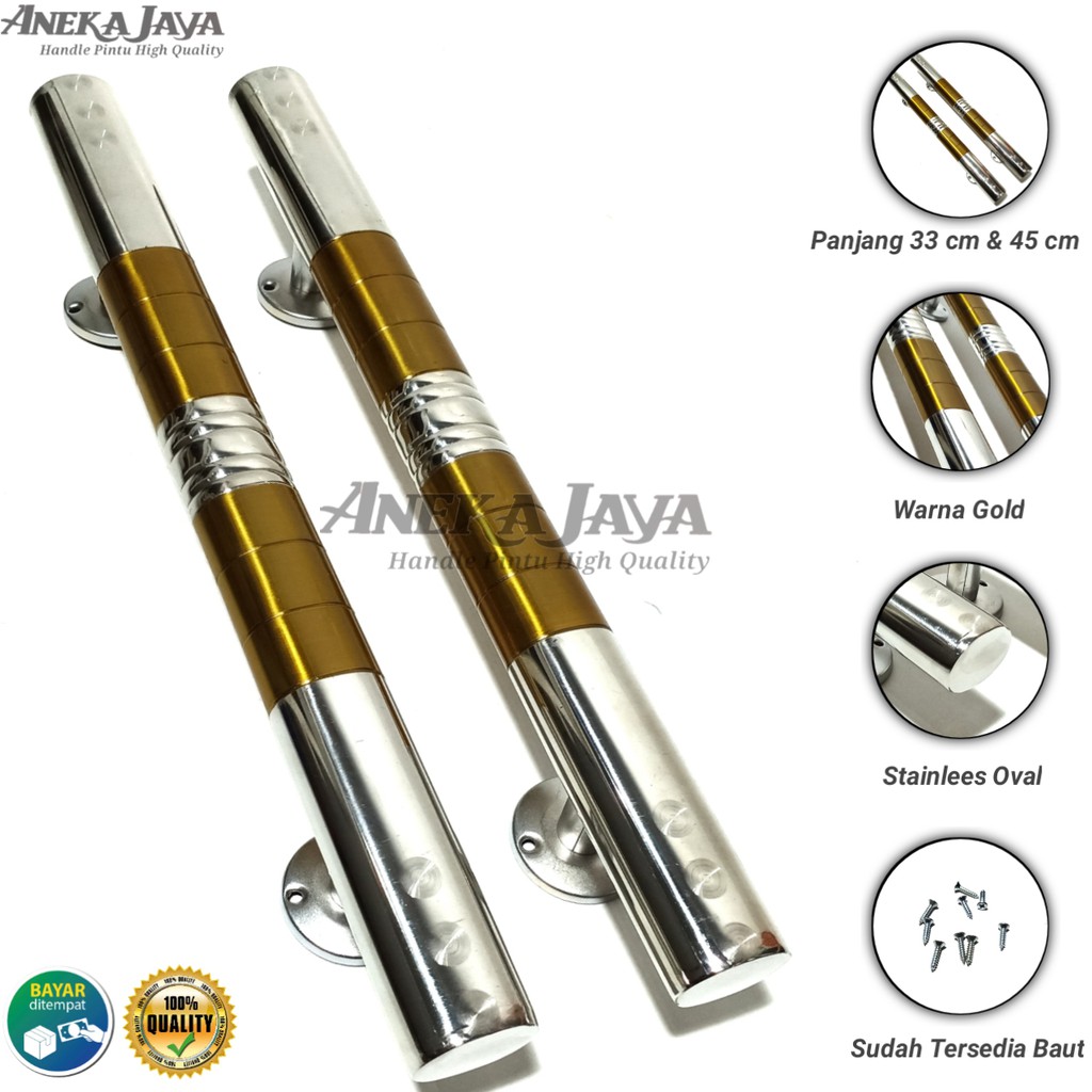 handle set  kunci pintu rumah 33 cm murah minimalis tarikan pintu stainless gagang pintu terbaru