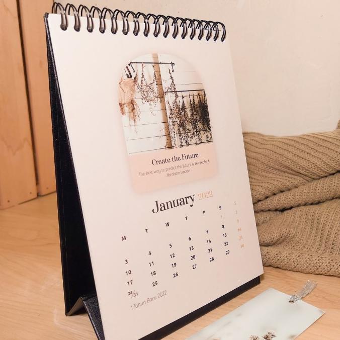 

READY COD Kalender Meja 2022 Rustic Motivational Aesthetic Premium/Desk Calendar HEMAT Kode 1242