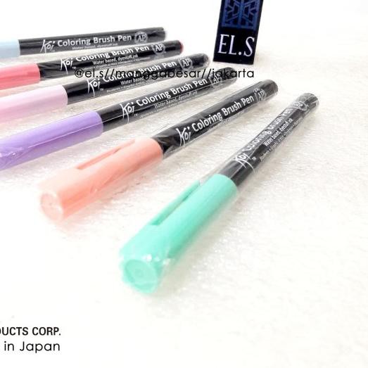 

֍ Sakura Koi Coloring Brush Pen Pastel Collection Set 6 Warna ✿