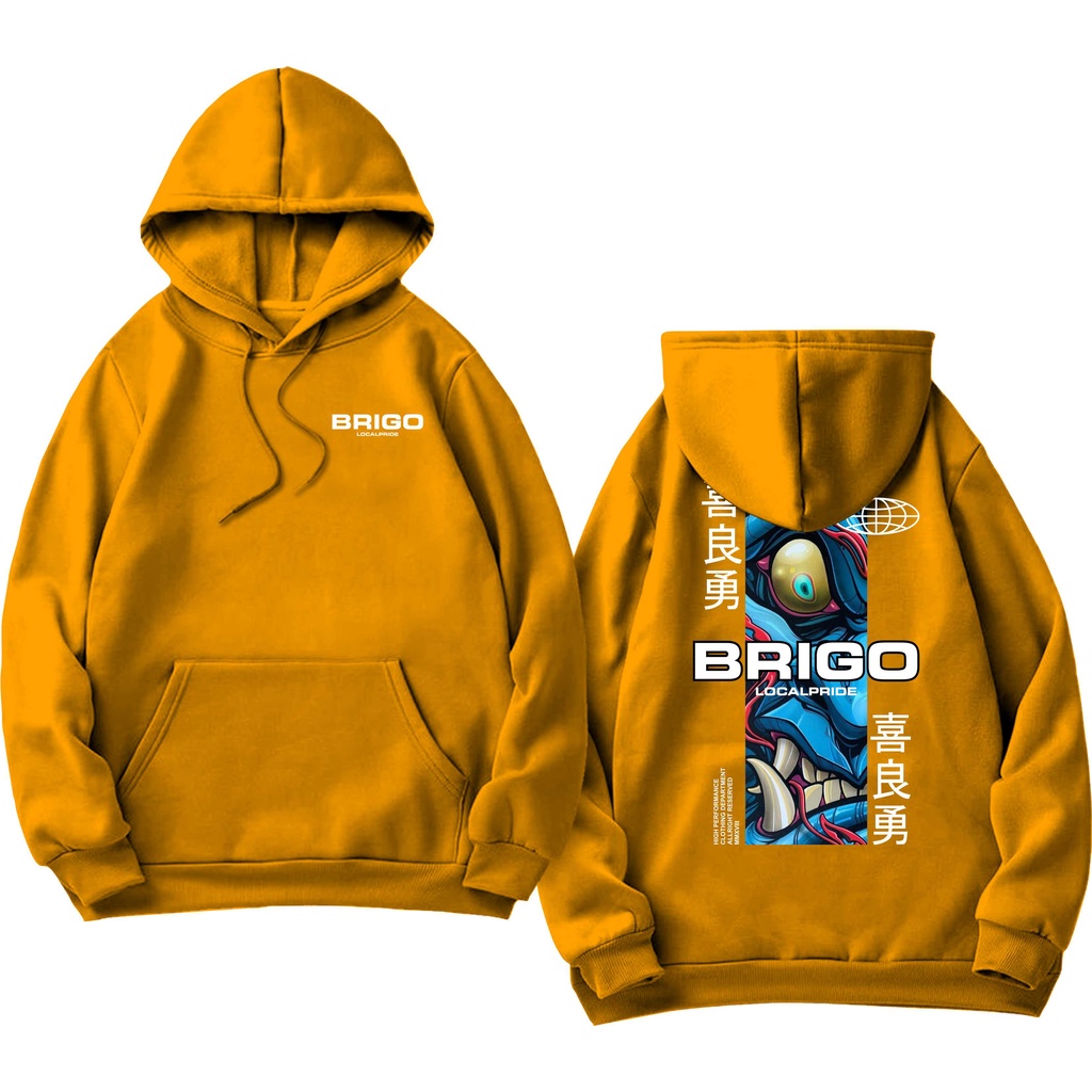 Sweater Hoodie BRIGO ONI Sablon DTF Fleece Cotton II BRIGO Jumper Hoodie ONI II M-XXL (Pria &amp; Wanita) Free stiker&amp;Gantungan Kunci