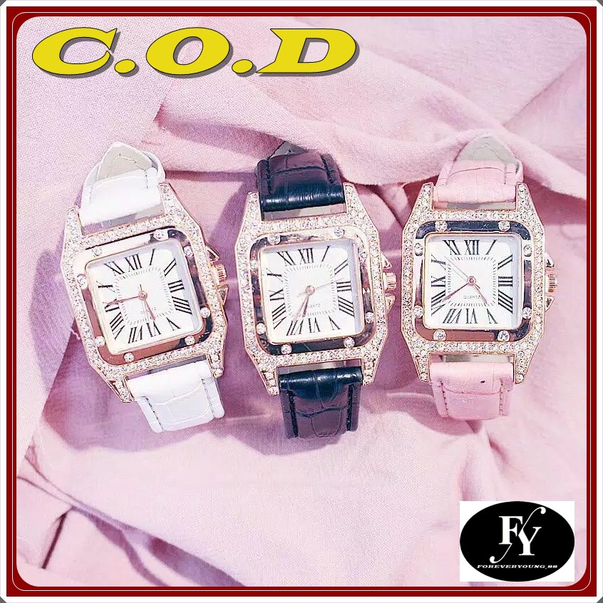 ( Fy ) COD jam tangan wanita import jam tangan murah jam tangan cantik real pict (NO BOX NO GELANG)-2