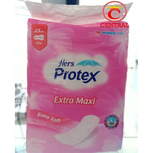 HERS PROTEX EXTRA MAXI 23cm isi 60 pads/centraltrenggalek