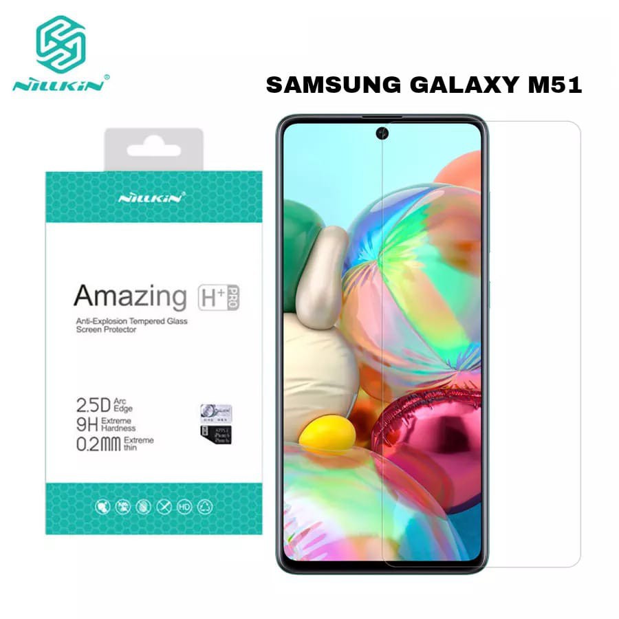 TEMPERED GLASS SAMSUNG GALAXY M51 M 51 m51 m 51 NILLKIN H+PRO