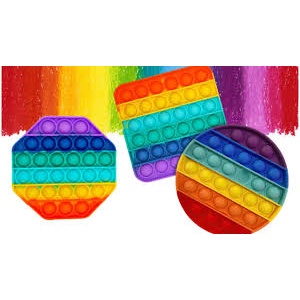 KAGU Fidget Pop It Square Mainan Edukasi Anak Rainbow Popit-7