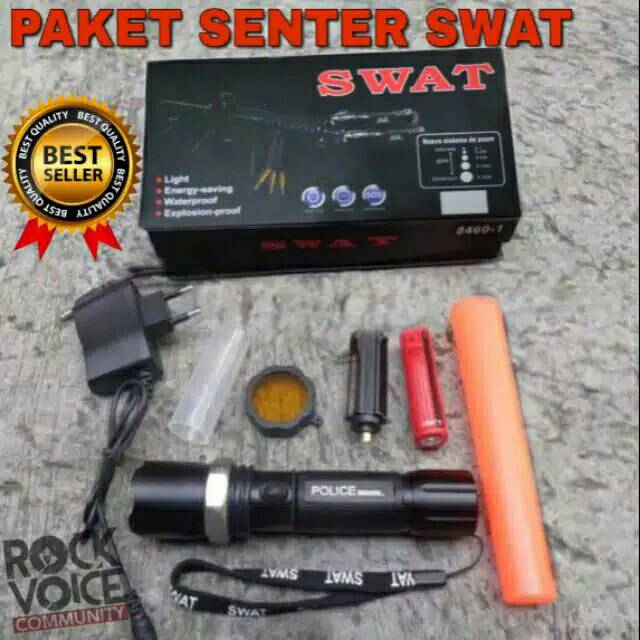 Senter Swat Senter Police Komplit set terjamin