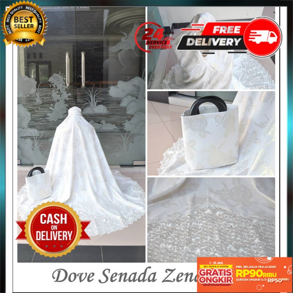 MUKENA DEWASA BORDIR SEMI SUTRA ZENATTA