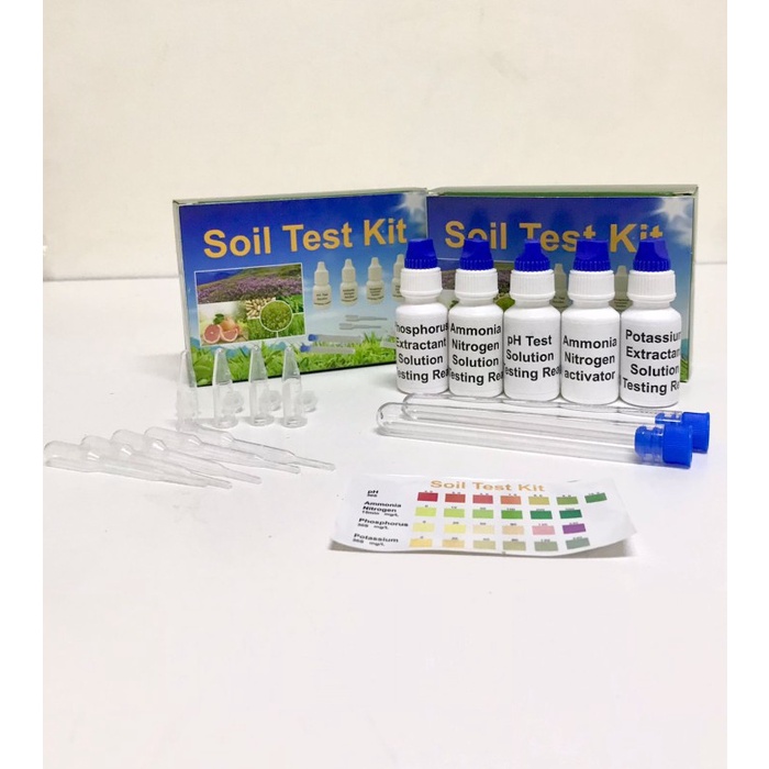 Soil Test Kit Alat Tes PH Tanah Ammonia Nitrogen Potassium Phosphorus