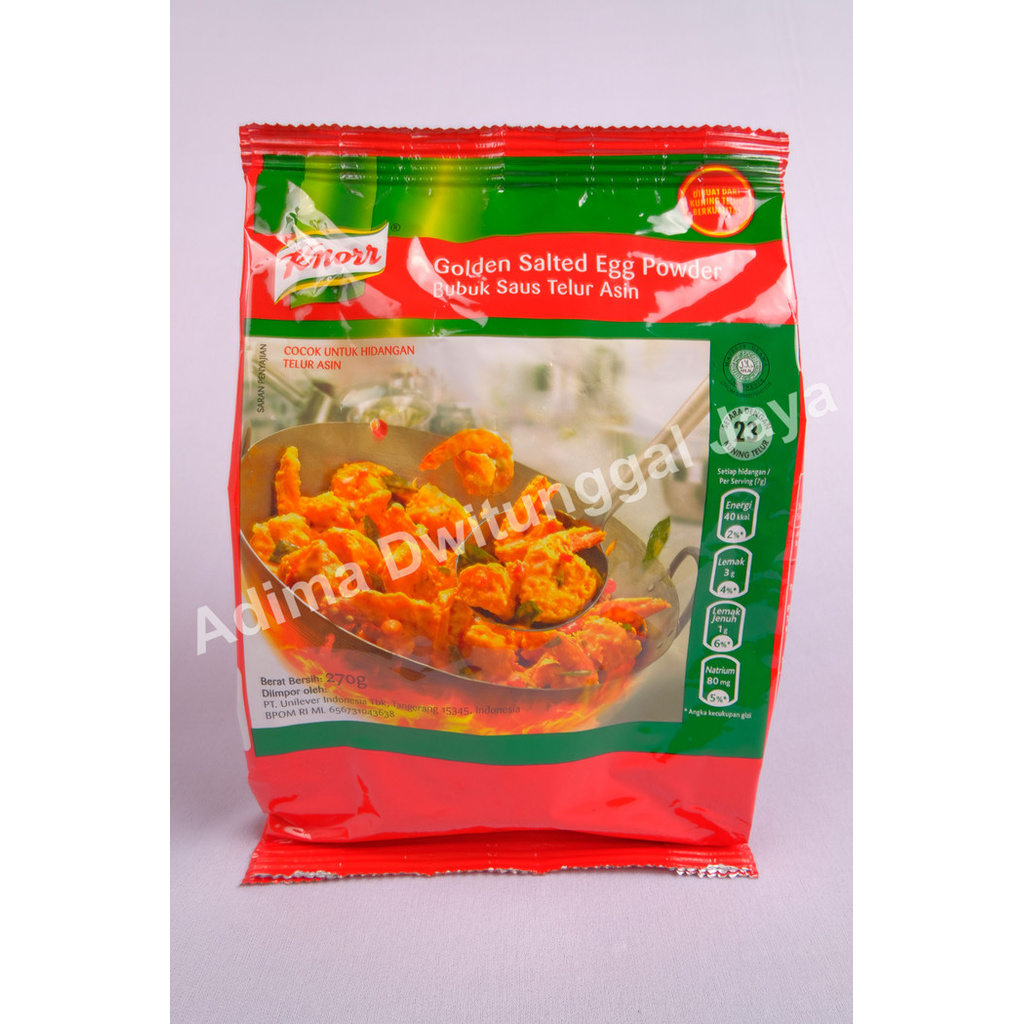 

NEW ARRIVAL - KNORR GOLDEN SALTED EGG POWDER / BUBUK SAUS TELUR ASIN KNORR 270GR