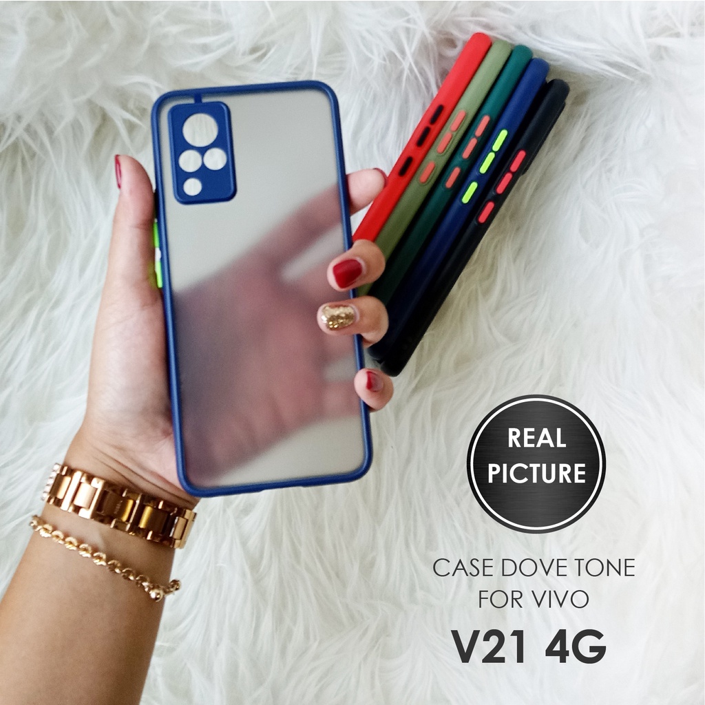 CASE HP VIVO V21 5G SOFTCASE DOVE MATTE PLUS PELINDUNG CAMERA