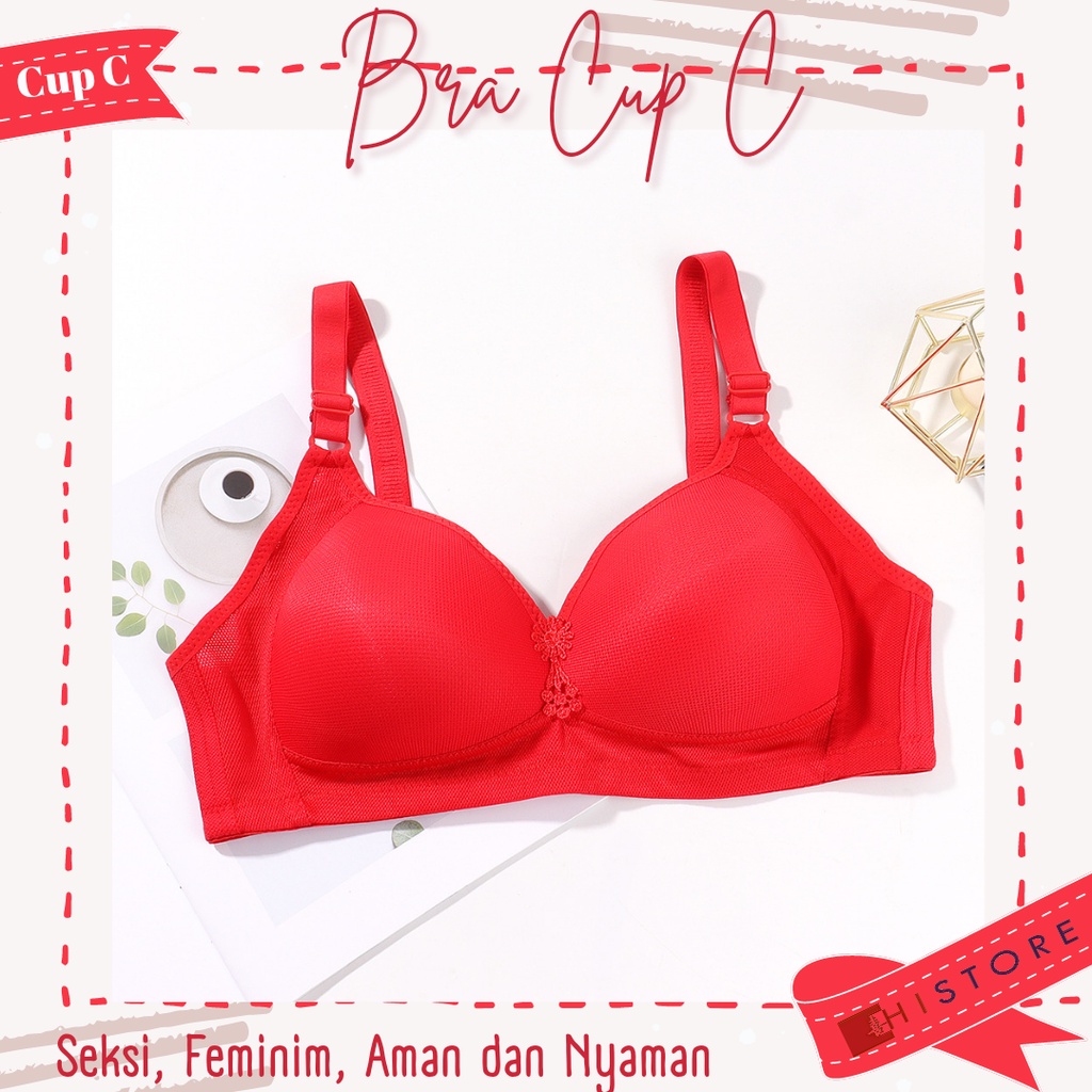 [HI] Bra BH JUMBO Cup 3/4C Fashion Wanita Bra wanita Premium BH Busa Tipis Tanpa Kawat Sangat Nyaman 2032