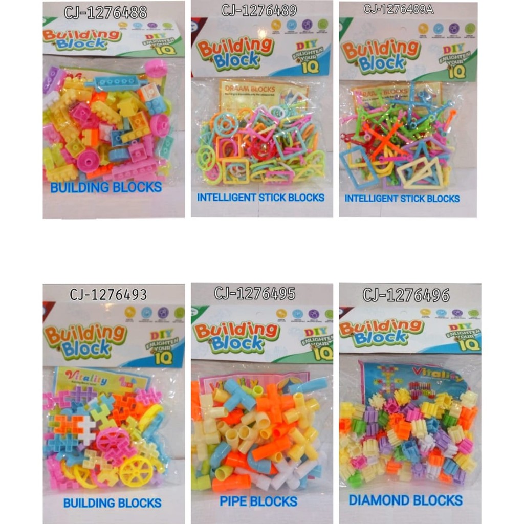Mainan Edukasi Anak Aneka Block Bongkar Pasang Pack Kecil Block Building Lego